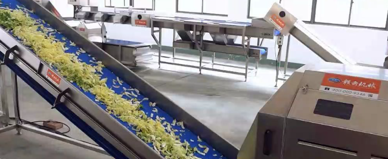 大规模中央厨房净菜加工生产线，蔬菜加工设备系统
