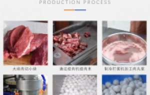 全自动多功能肉丸加工成套设备，做肉丸一整套的机器