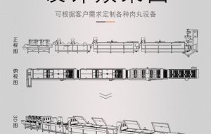 全自动多功能牛肉丸加工生产线 现代化肉丸加工流水线