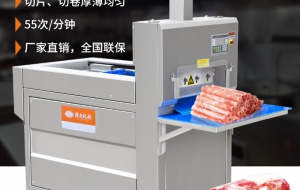 4卷数控切片机 冻肉多用切片切卷机 火锅店适用牛羊肉切块机